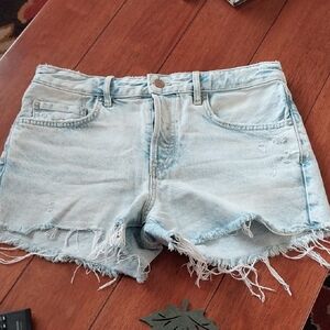 We The Free Light Blue Denim Shorts